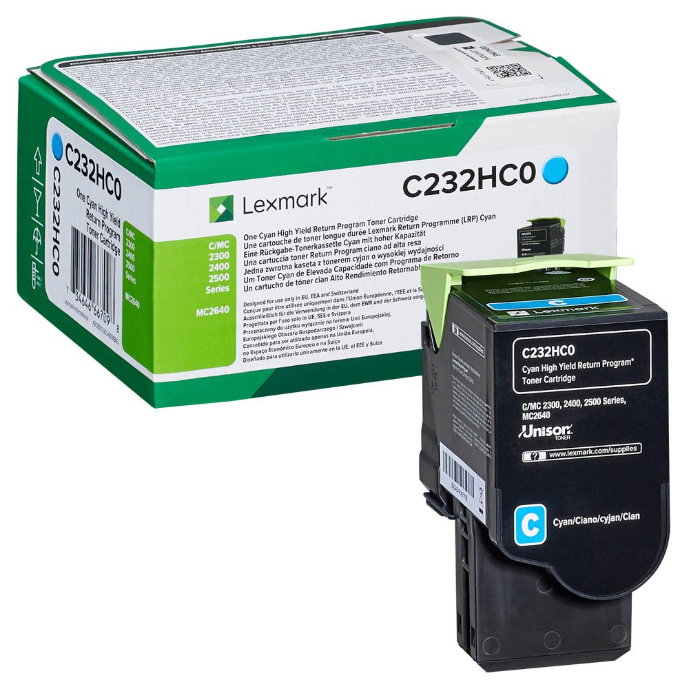 Image of Lexmark C232HC0 azuriu (cyan) toner original RO ID 64813