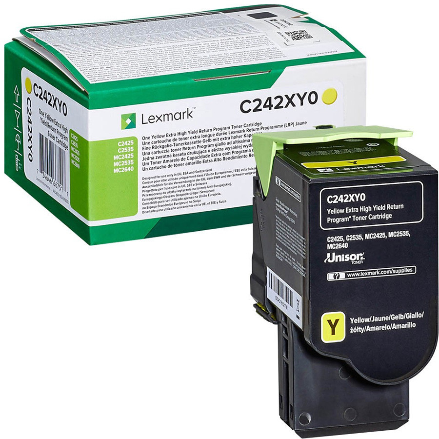 Image of Lexmark C242XY0 galben (yellow) toner original RO ID 318227