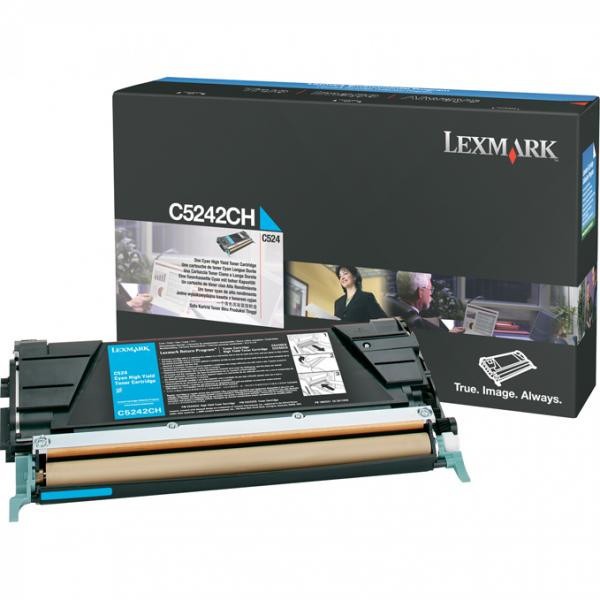 Image of Lexmark C5242CH azuriu (cyan) toner original RO ID 15538