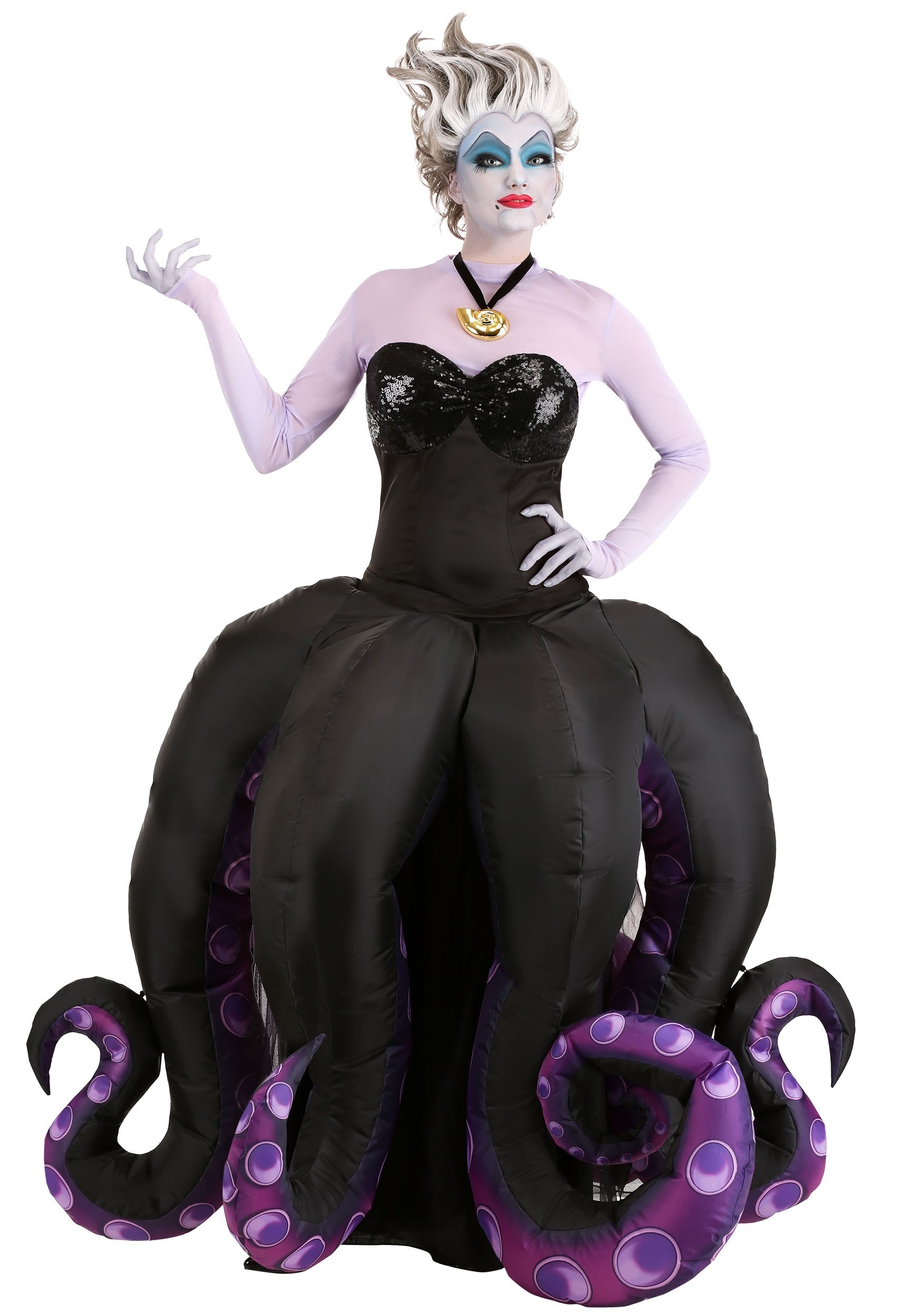 Image of Little Mermaid Plus Size Women's Ursula Prestige Costume ID DI91274X-3X