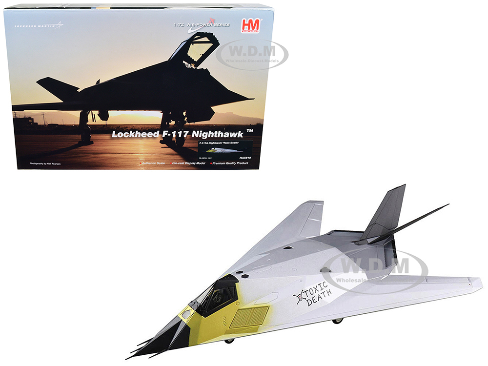 Image of Lockheed F-117A Nighthawk Stealth Aircraft "Toxic Death" (1991) "Air Power Series" 1/72 Diecast Model by Hobby Master