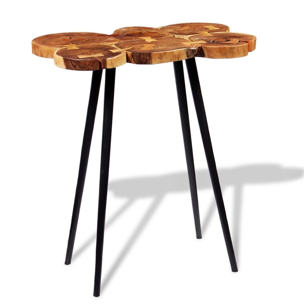 Image of Log Bar Table Solid Acacia Wood 354"x236"x433"