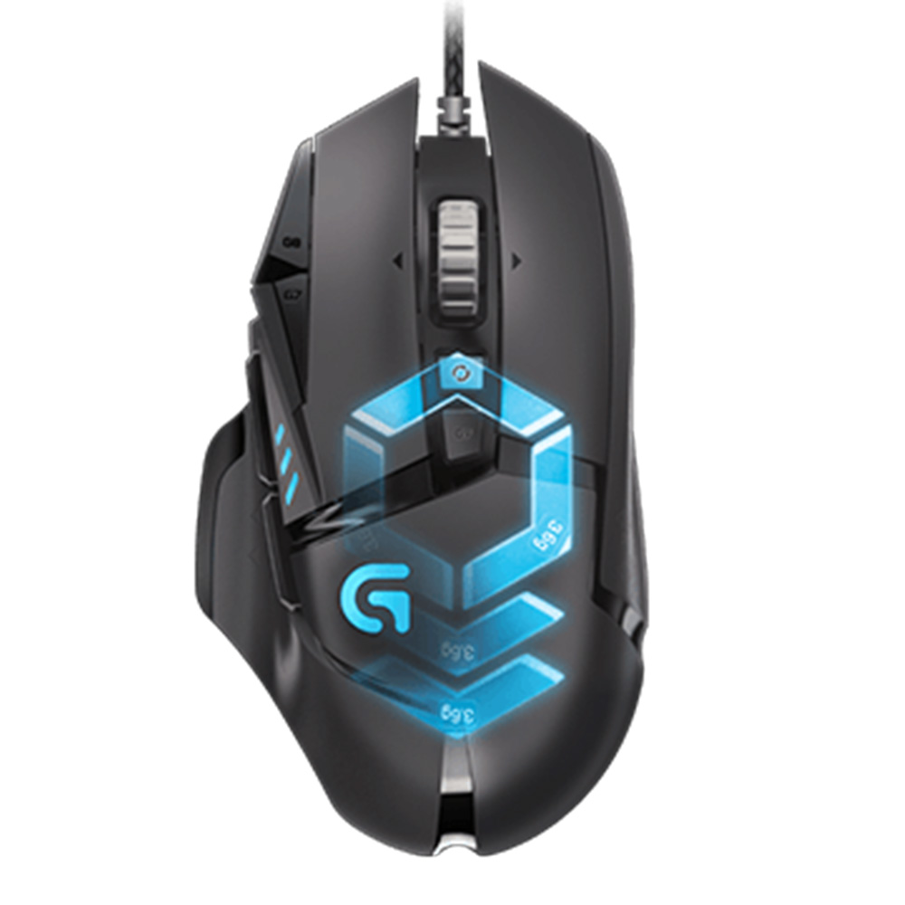 Image of Logitech G502 Proteus Spectrum Wired Adaptive Gaming Mouse 12000DPI USB Computer Mouse For PC / Laptop - Black