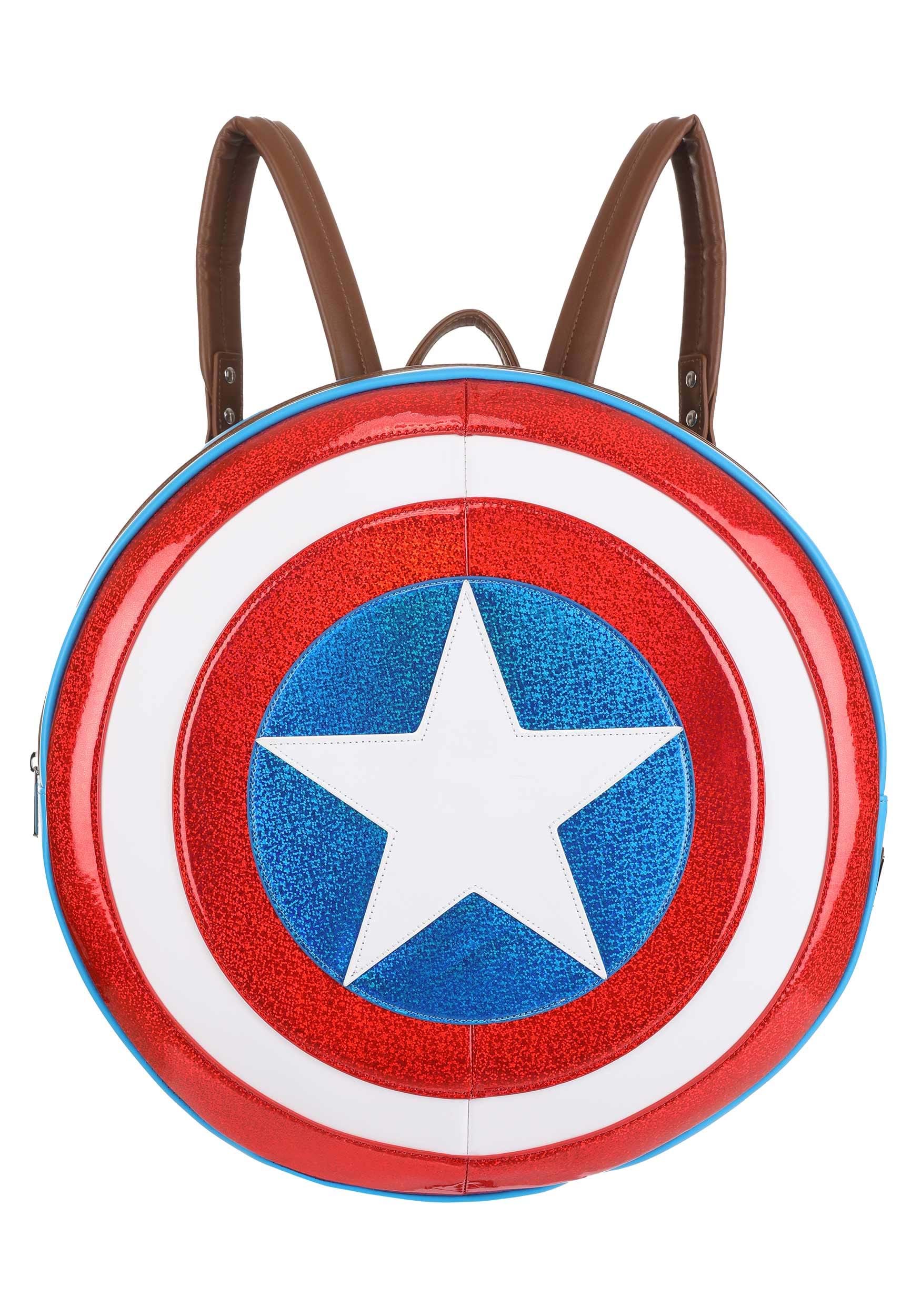Image of Loungefly Captain America Shield Backpack ID LFMVBK0247-ST