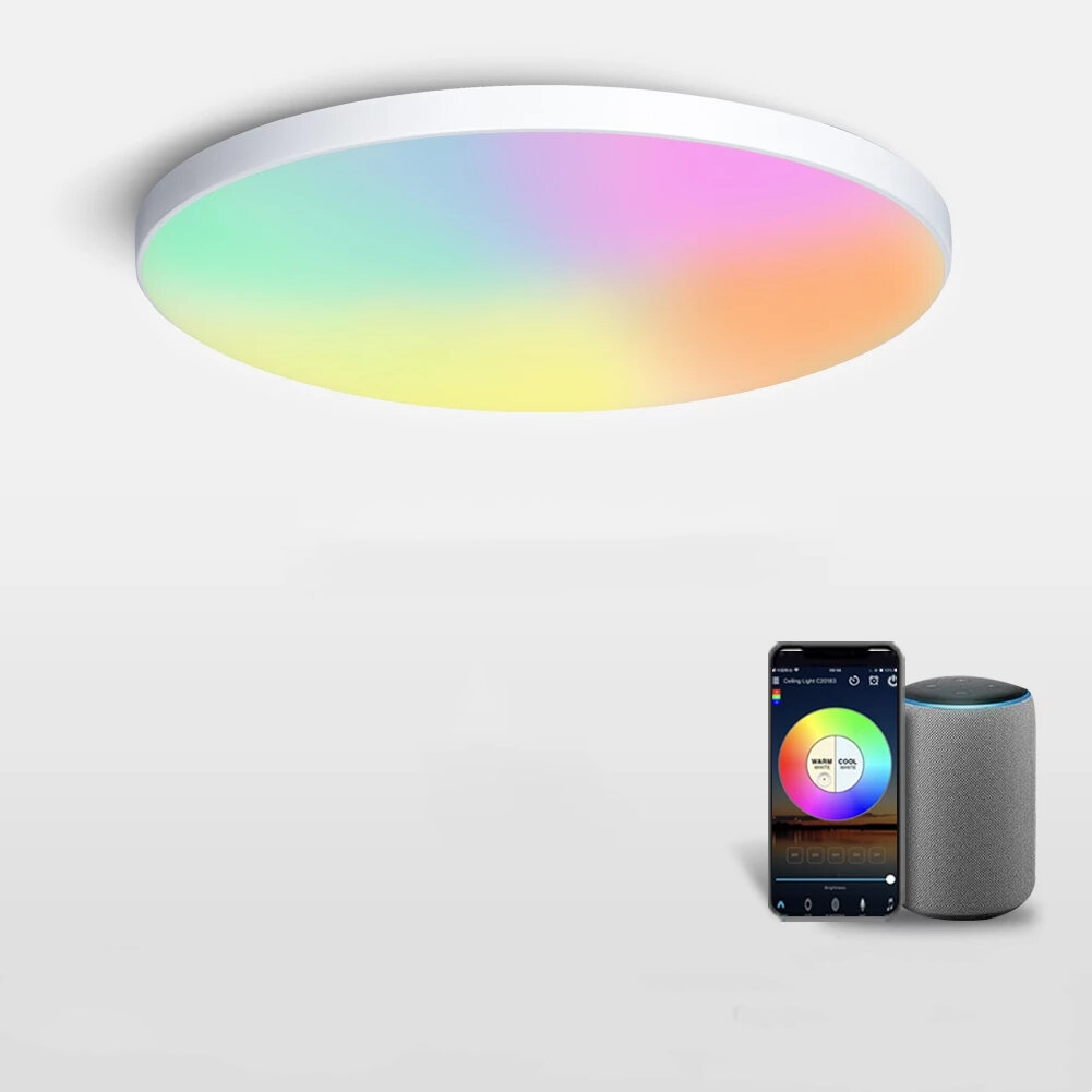 Image of MARPOU Smart Ceiling Light 30W RGB LED Ceiling Lamp Wifi APP Voice Control With Alexa Lights For Living Room Decoration