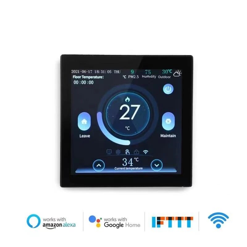 Image of ME160H Tuya Smart WIFI LCD Color Screen Thermostat Remote Electric/Water Floor Heating Thermostat Wall-mounted Boiler Wo