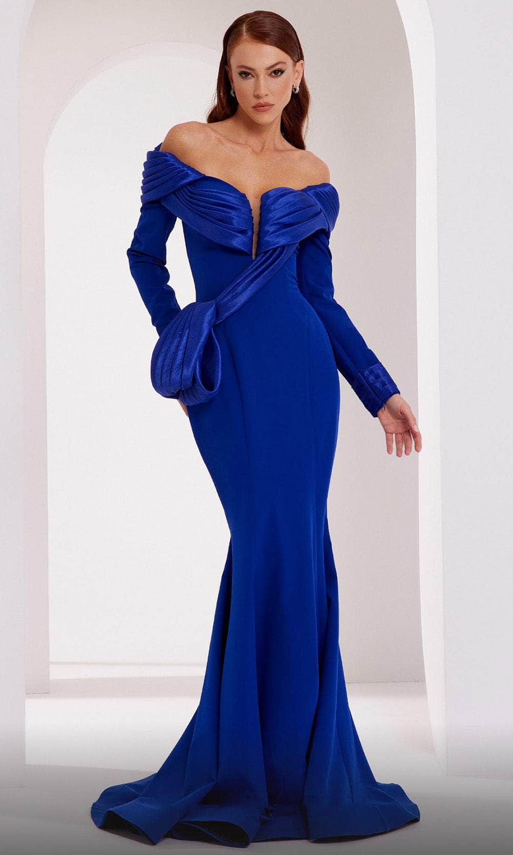 Image of MNM Couture 2791 - Drape Embellished Mermaid Gown