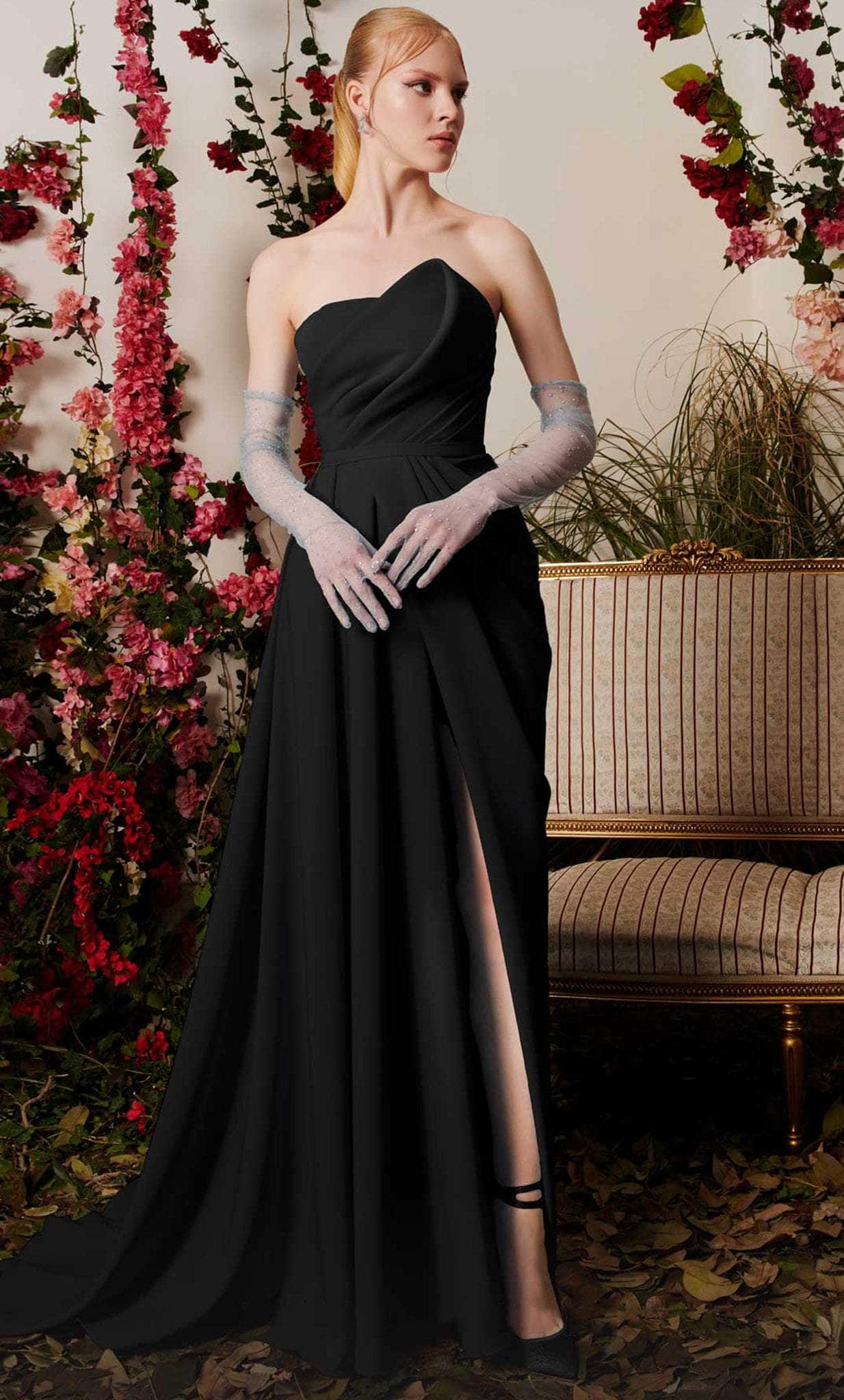 Image of MNM Couture N0503 - Draped Bodice Evening Gown