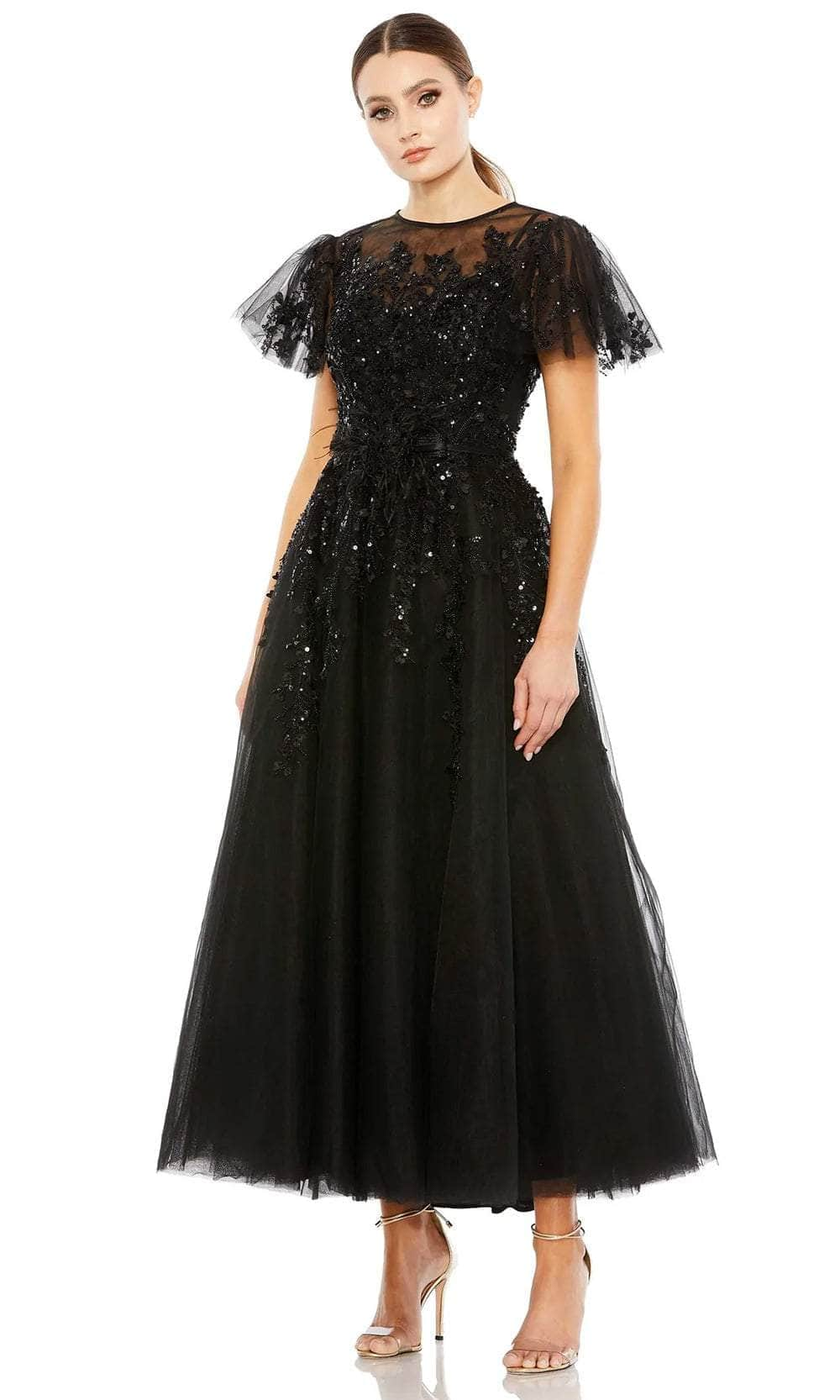 Image of Mac Duggal 20362 - Flutter Sleeve Formal Dress