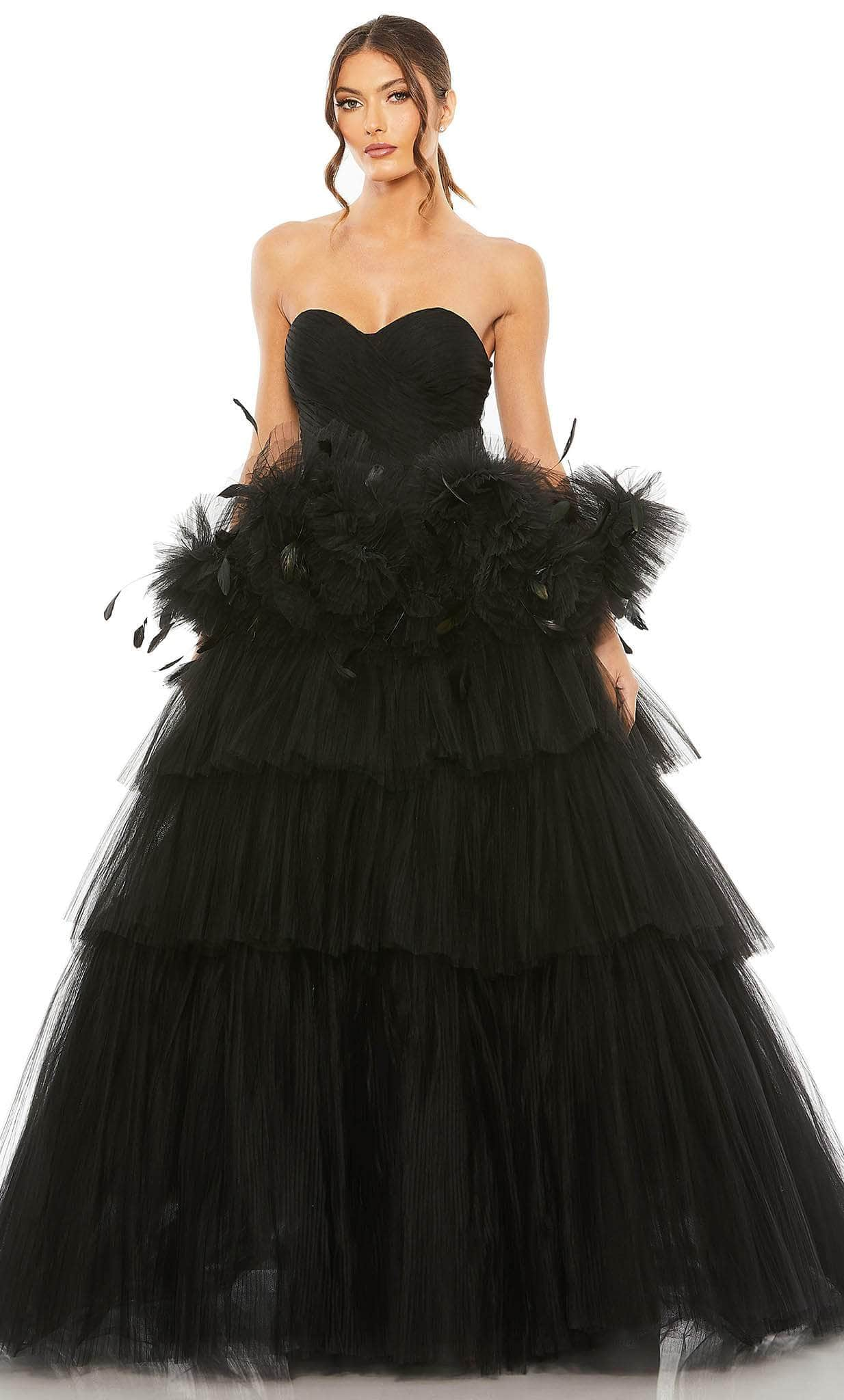 Image of Mac Duggal 20572 - Strapless Ruffle Trim Ballgown