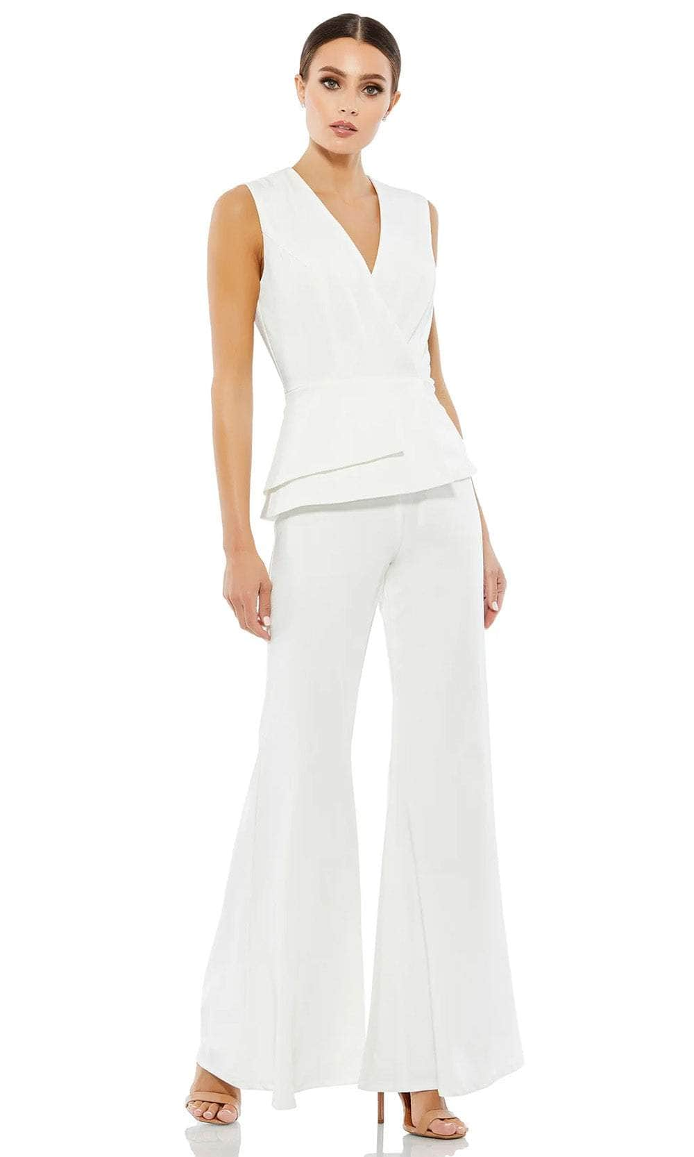 Image of Mac Duggal 26602 - Sleeveless Peplum Jumpsuit