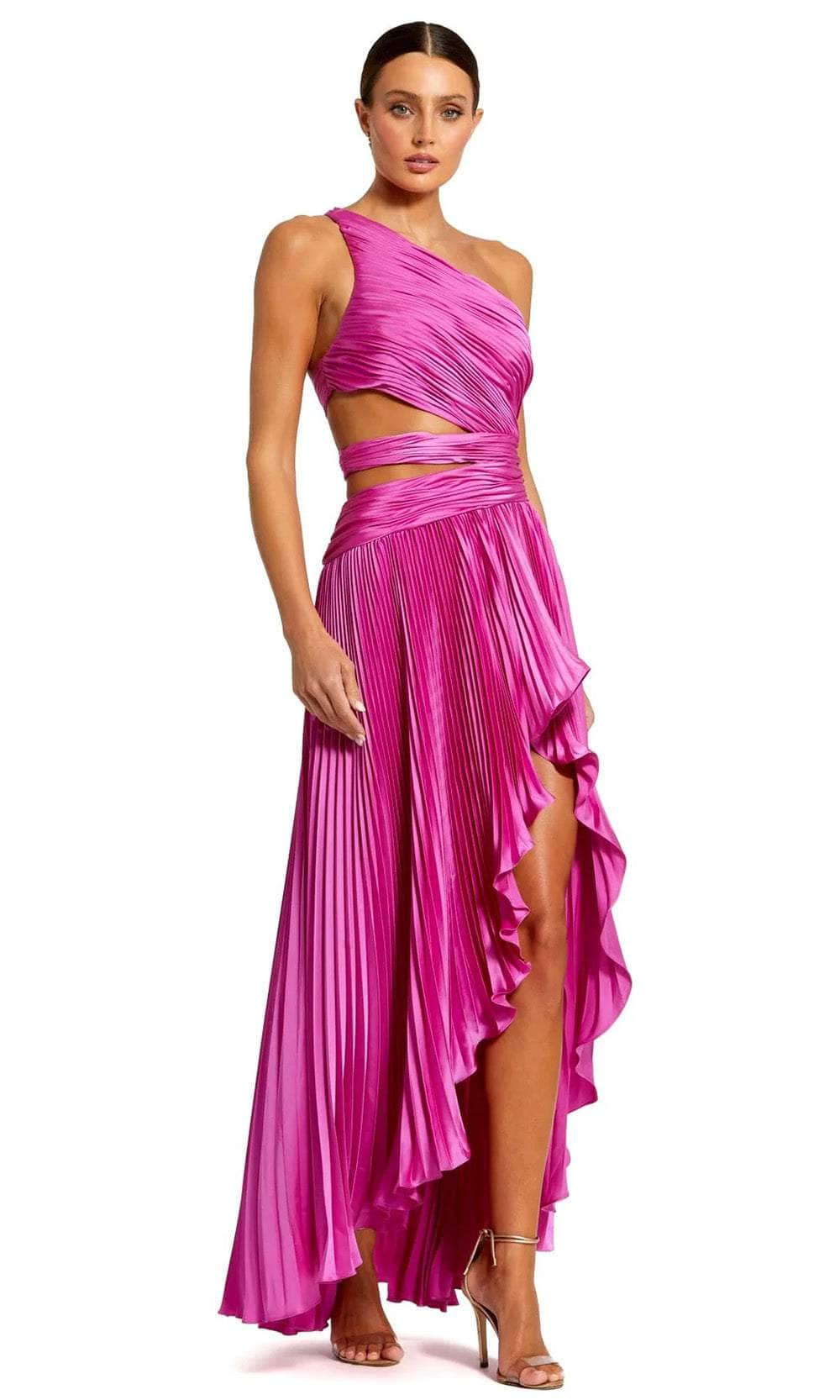 Image of Mac Duggal 49837 - Pleated Satin Evening Dress