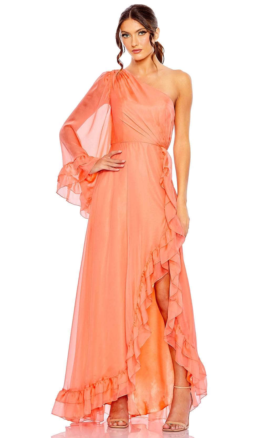 Image of Mac Duggal 55924 - One-Sleeve Asymmetrical Prom Dress