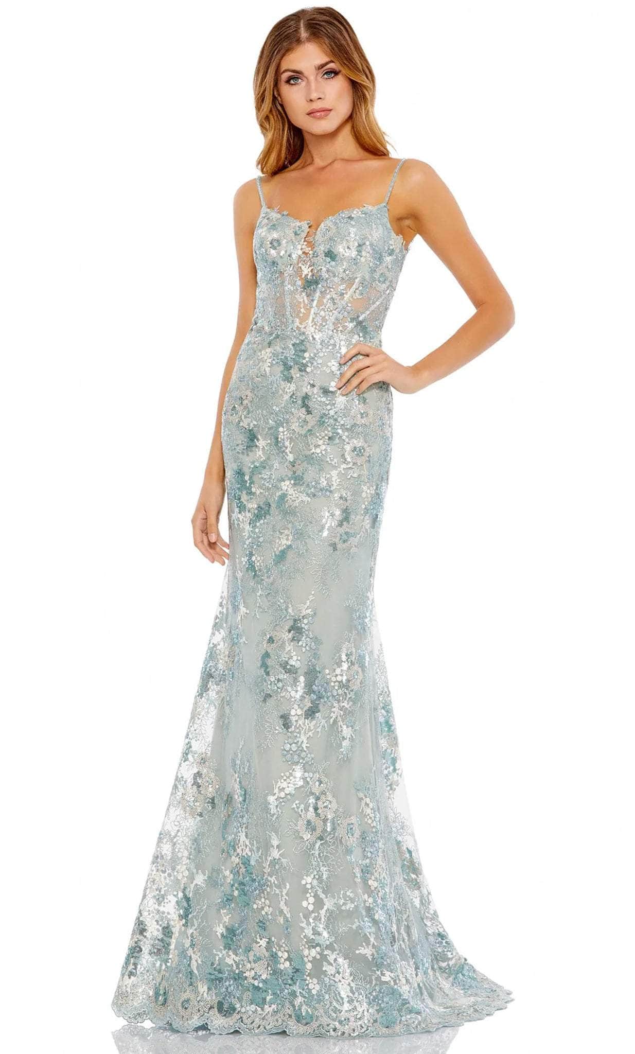 Image of Mac Duggal 79297 - Sleeveless Embroidered Classic Prom Dress