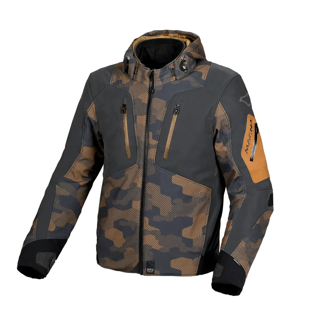 Image of Macna Angle Textile Waterproof Jacket Brown Gray Talla L