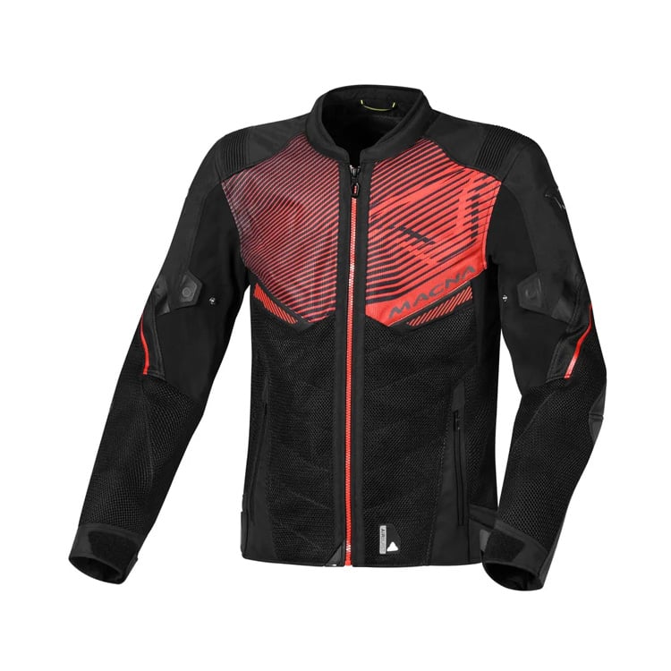 Image of Macna Foxter Textile Summer Jacket Black Red Talla L