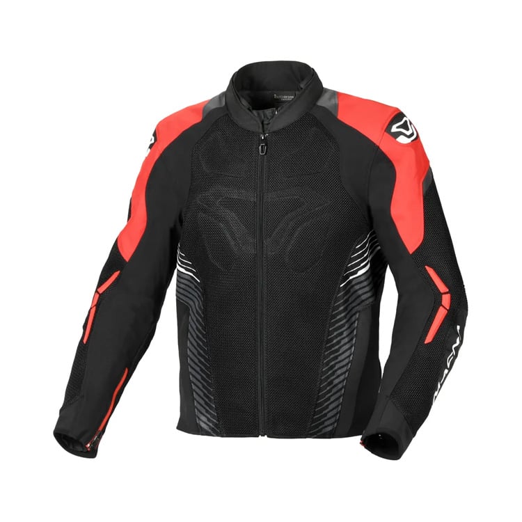Image of Macna Novic Textile Summer Jacket Black Red Size XL EN