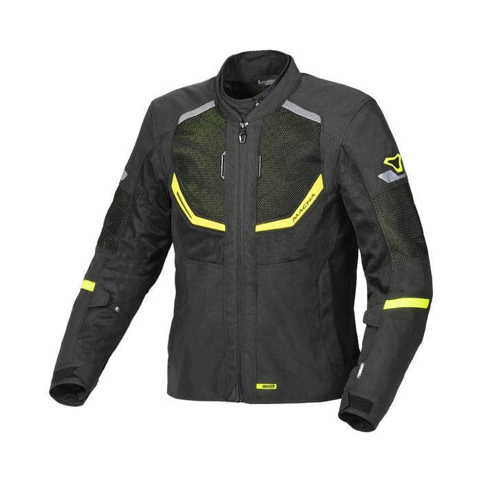 Image of Macna Tondo Textile Summer Jacket Black Yellow Talla L