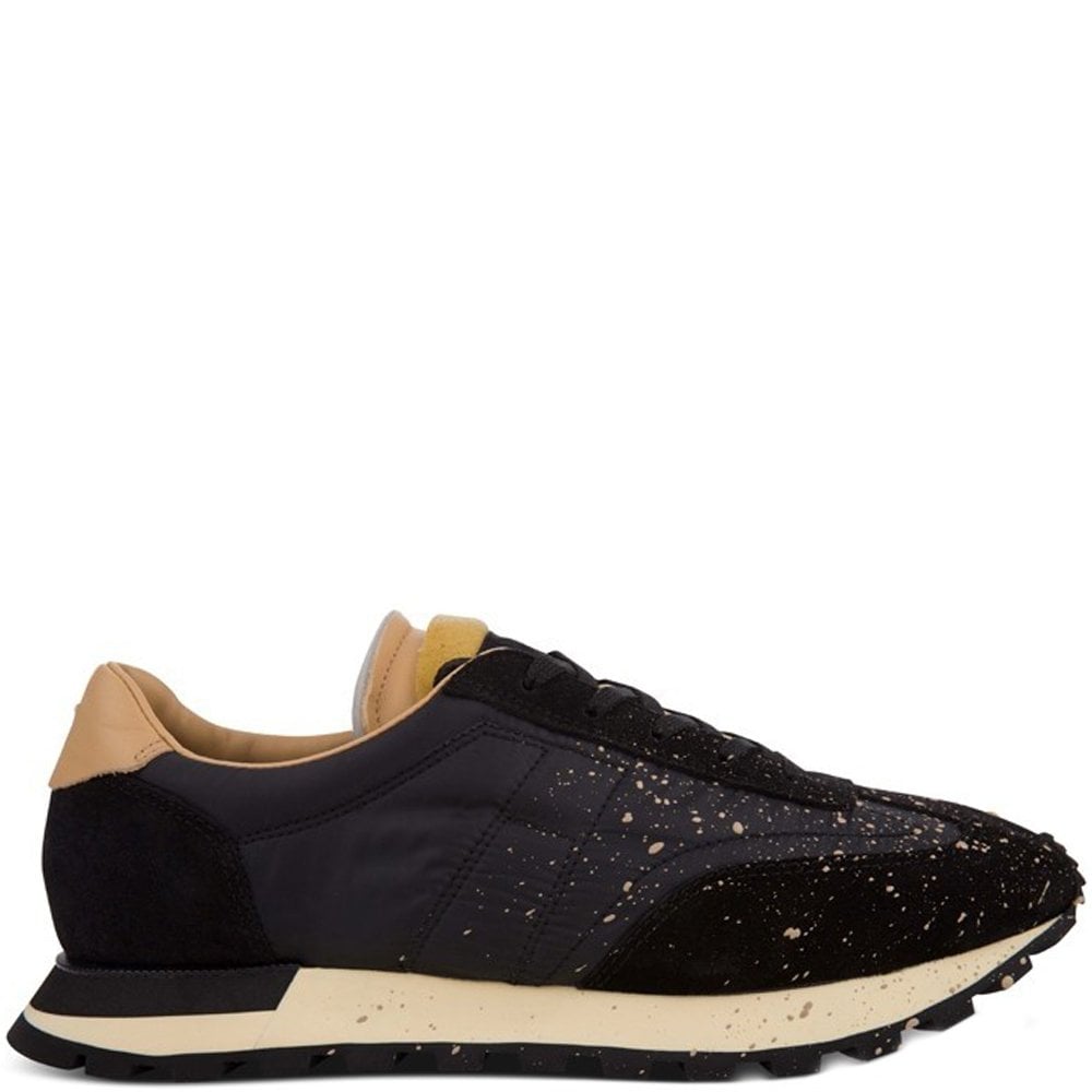 Image of Maison Margiela Men's Paint Splash Extended Sole Runner Black 9