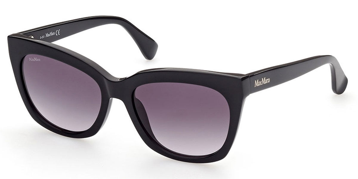 Image of Max Mara MM0009 01B Óculos de Sol Pretos Feminino BRLPT