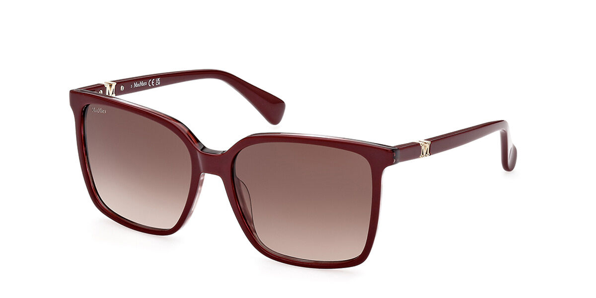 Image of Max Mara MM0046 69T 57 Lunettes De Soleil Femme Bordeaux FR