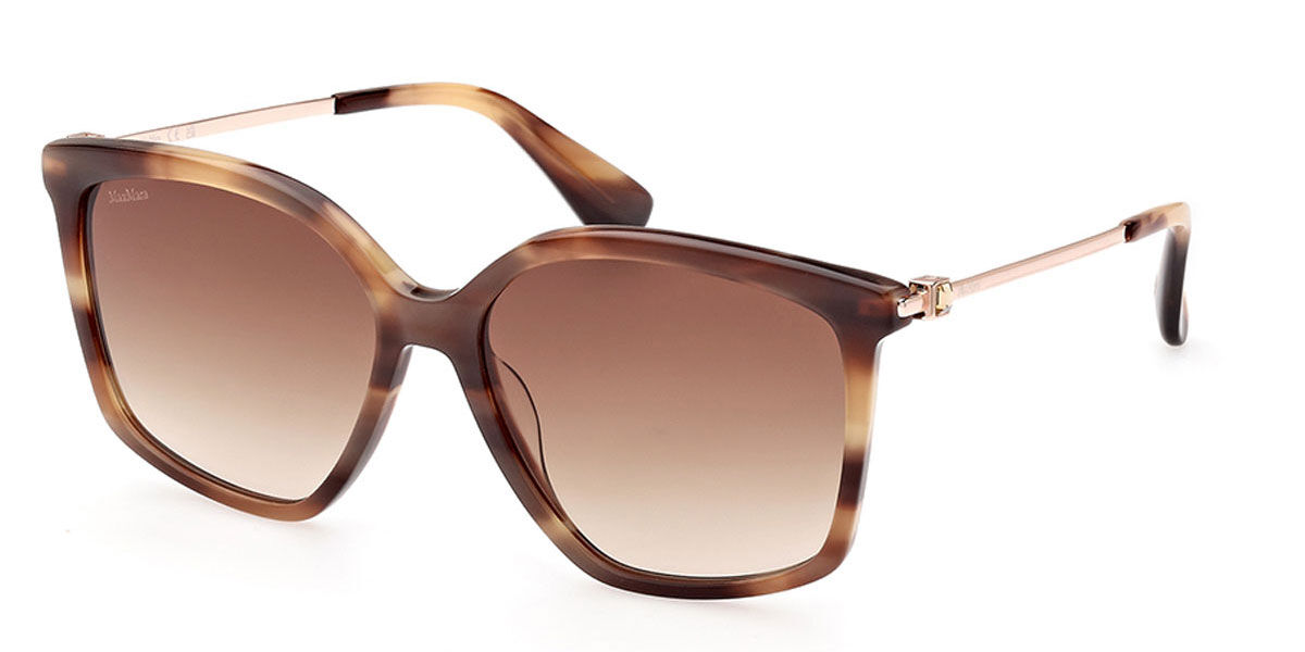 Image of Max Mara MM0055 48F 56 Lunettes De Soleil Femme Tortoiseshell FR