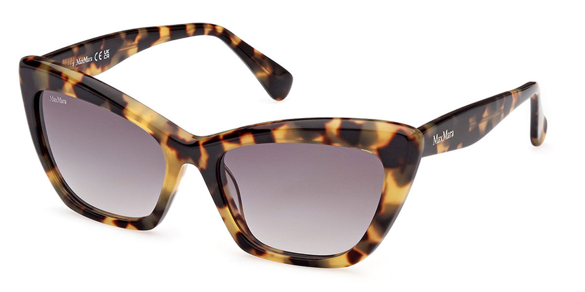 Image of Max Mara MM0063 LOGO14 55B Óculos de Sol Tortoiseshell Feminino BRLPT