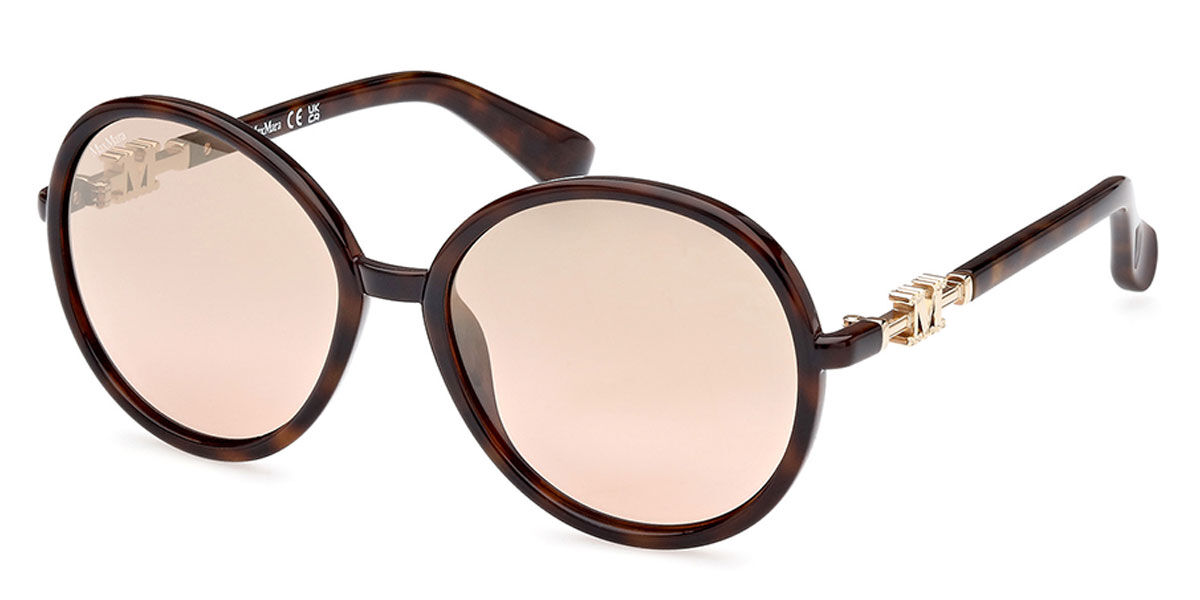 Image of Max Mara MM0065 EMME15 52G Óculos de Sol Tortoiseshell Feminino BRLPT