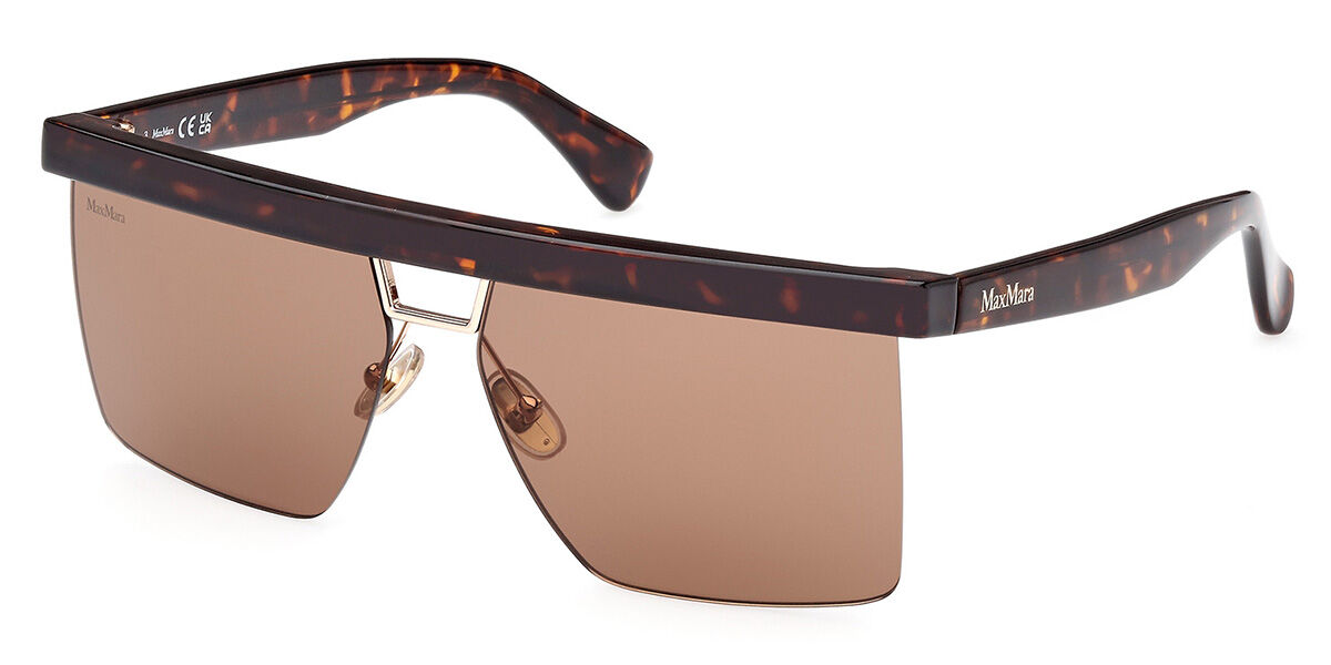 Image of Max Mara MM0072 FLAT1 52E Óculos de Sol Tortoiseshell Feminino BRLPT