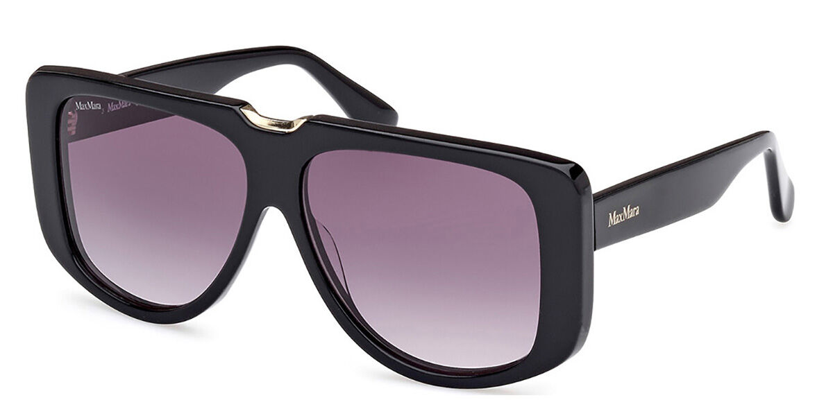 Image of Max Mara MM0075 01B Óculos de Sol Pretos Feminino PRT