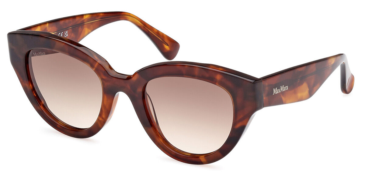 Image of Max Mara MM0077 GLIMPSE1 53F Óculos de Sol Tortoiseshell Feminino PRT