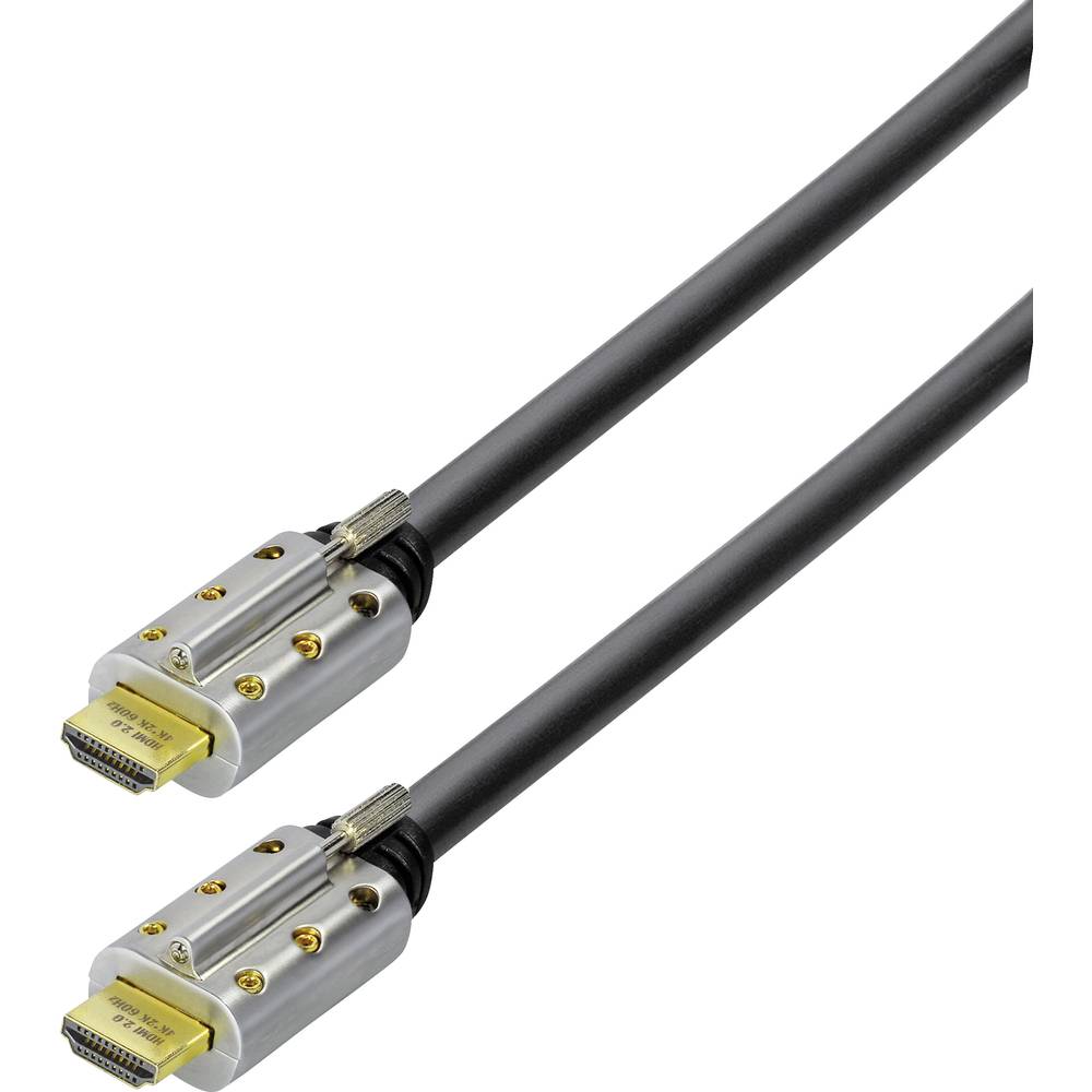 Image of Maxtrack HDMI Cable HDMI-A plug HDMI-A plug 1000 m Black C 505-10 L HDMI-enabled Shielded Audio Return Channel