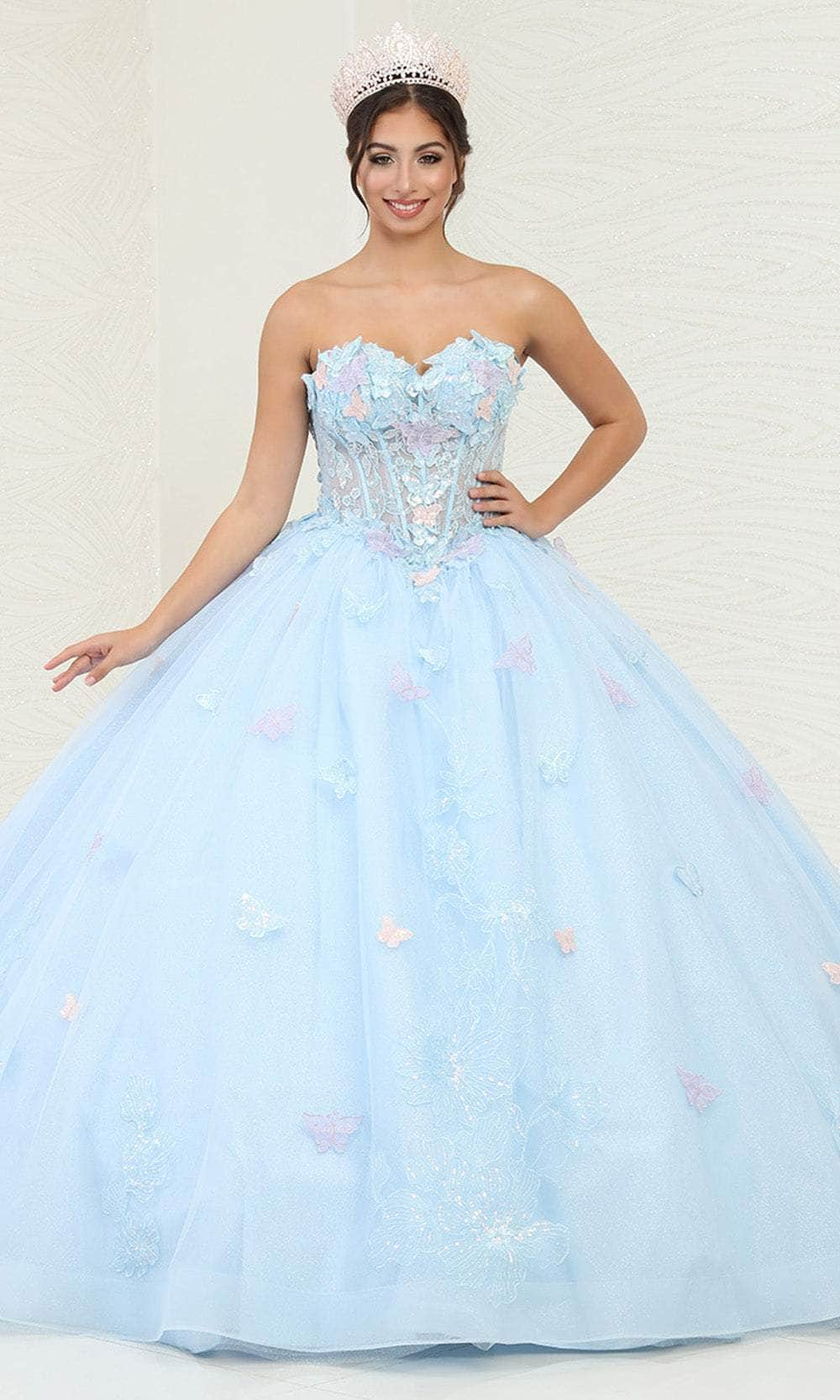 Image of May Queen LK246 - Butterfly Sweetheart Ballgown