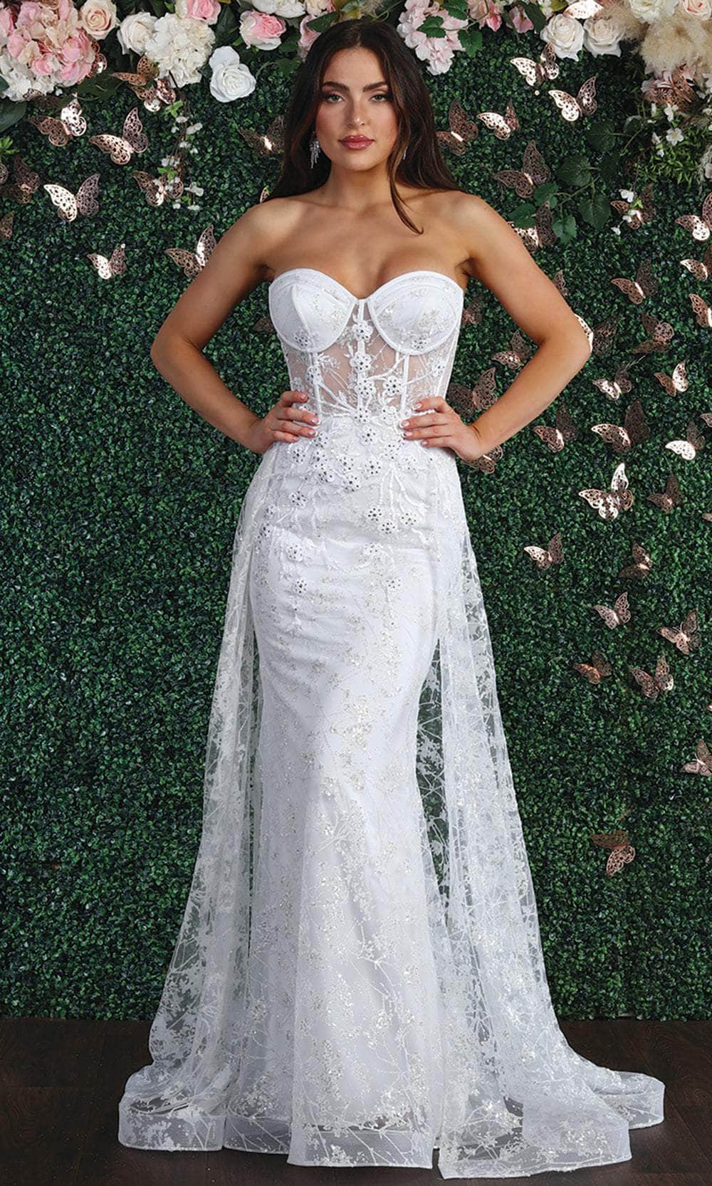 Image of May Queen MQ1837 - Strapless Corset Bodice Sheath Gown