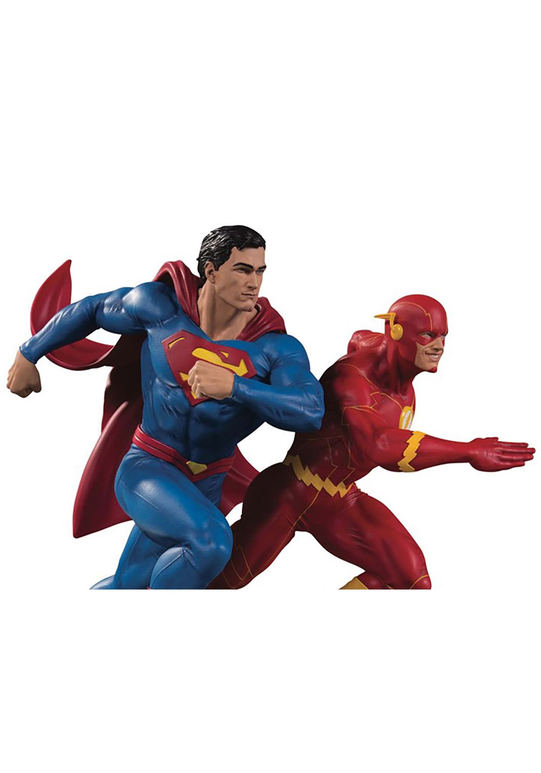 Image of McFarlane DC Gallery Superman vs Flash Racing 2nd Edition Statue