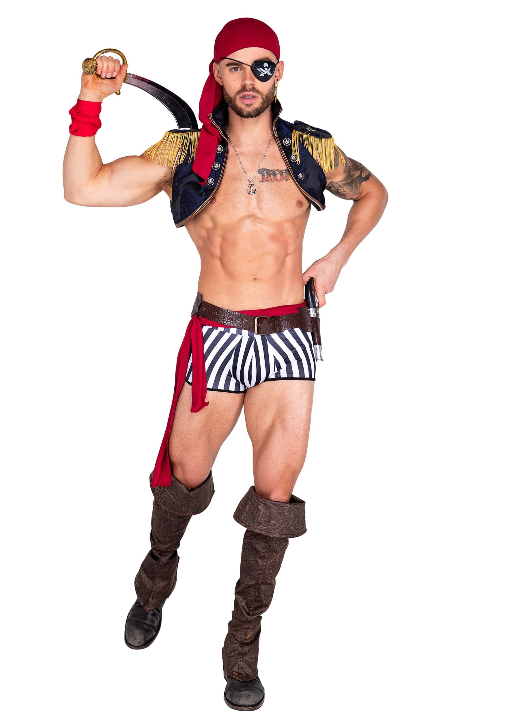 Image of Men's Captain Hunk Sexy Costume ID RO5033-S