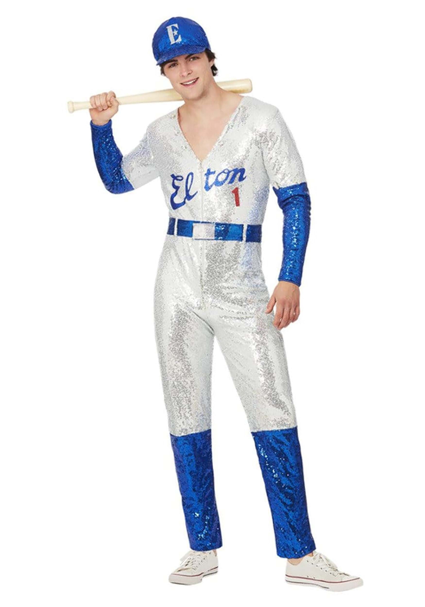 Image of Men's Elton John Deluxe Sequin Baseball Costume ID SM51517-M