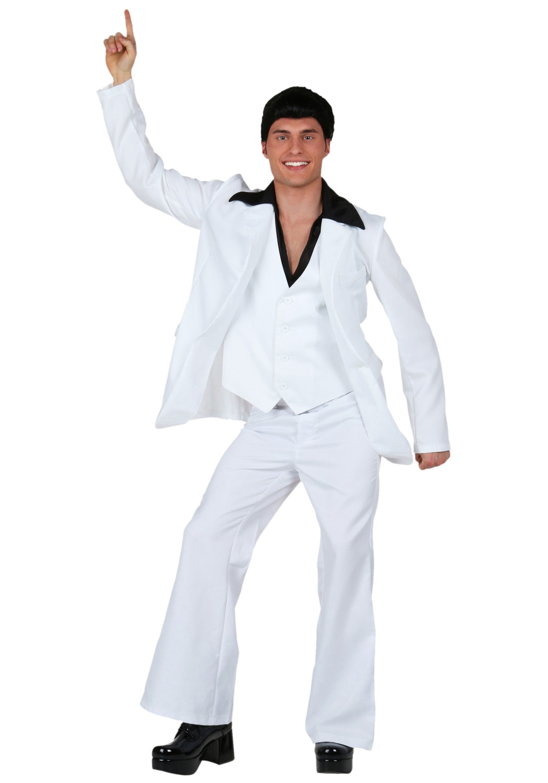 Image of Men's Plus Size Deluxe Saturday Night Fever Costume | Exclusive ID SAT6022PL-2X