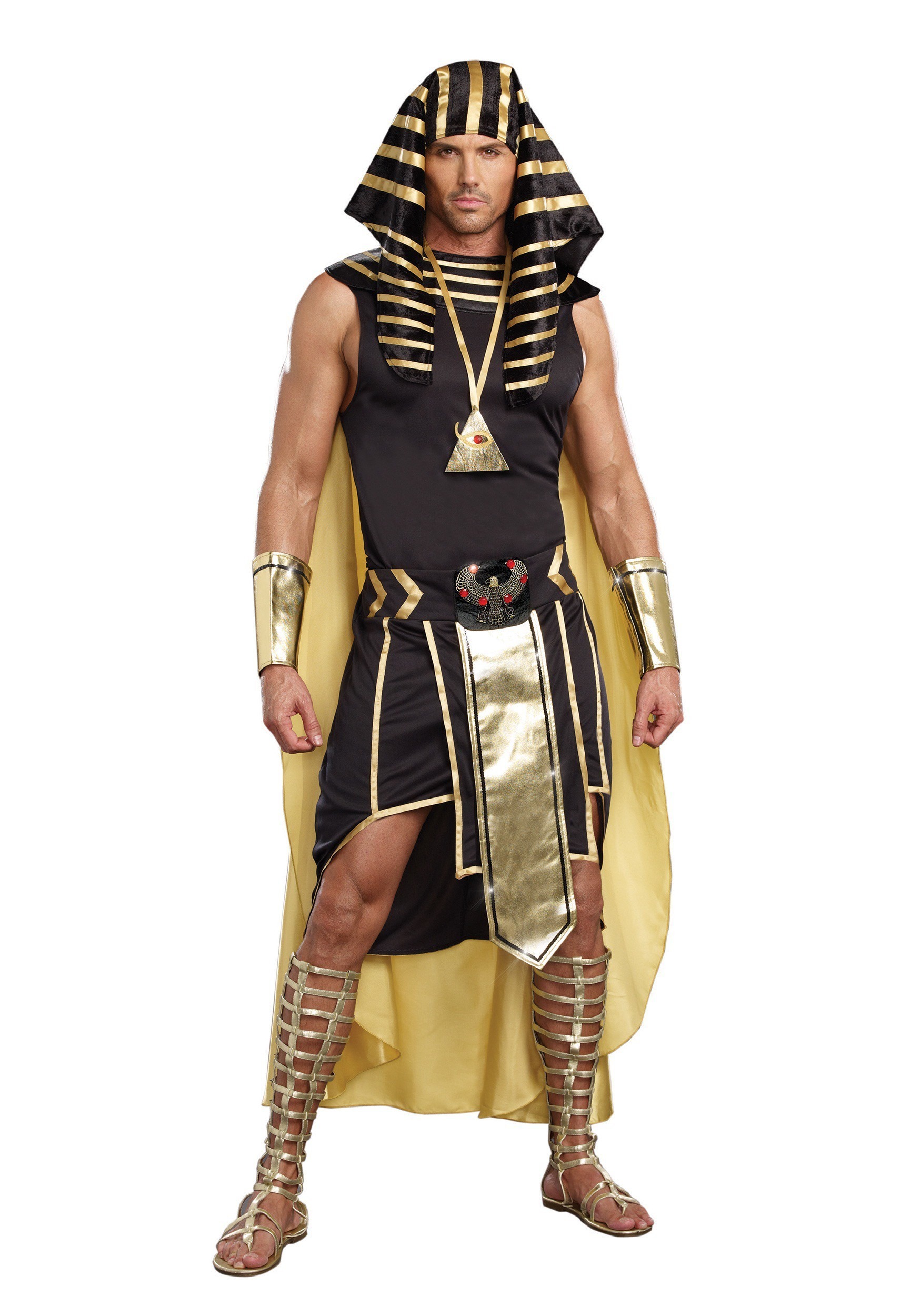 Image of Men's Plus Size King of Egypt Costume | Egyptian Costume ID DR9893X-3X