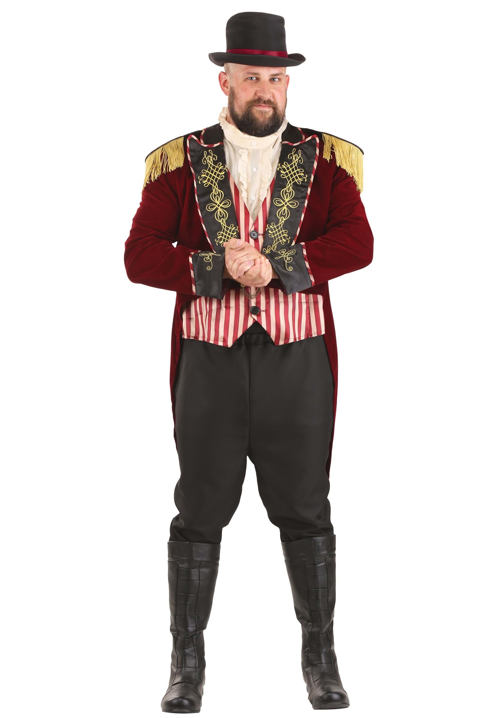 Image of Men's Plus Size Scary Ringmaster Costume ID FUN0962PL-4X