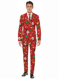 Image of Men's Red Icon Christmas Suit