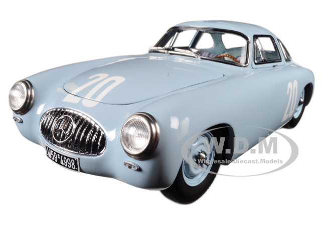 Image of Mercedes 300 SL 20 Blue Grand Prix of Bern 1952 Limited to 1500 pieces Worldwide 1/18 Diecast Model Car by CMC