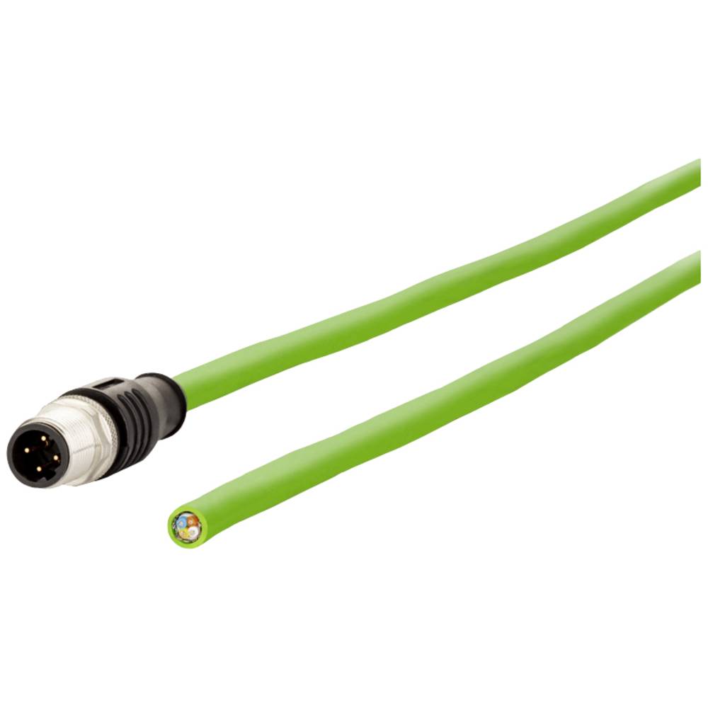 Image of Metz Connect 142M1D10100 M12 Network cable patch cable CAT 5e SF/FTP 1000 m Green PUR coating Acid-resistant