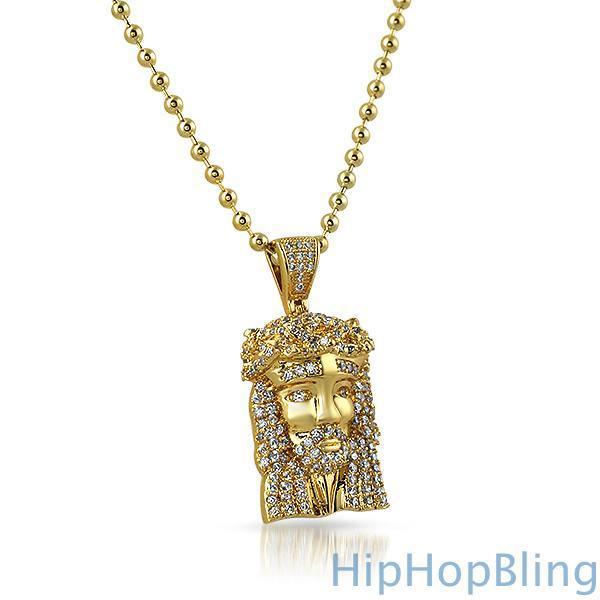 Image of Micro Gold Jesus Piece 925 Sterling Silver ID 10096966139946