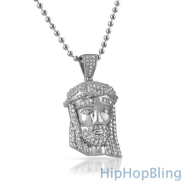 Image of Mini Jesus Piece Pendant 925 Sterling Silver ID 41611589877953