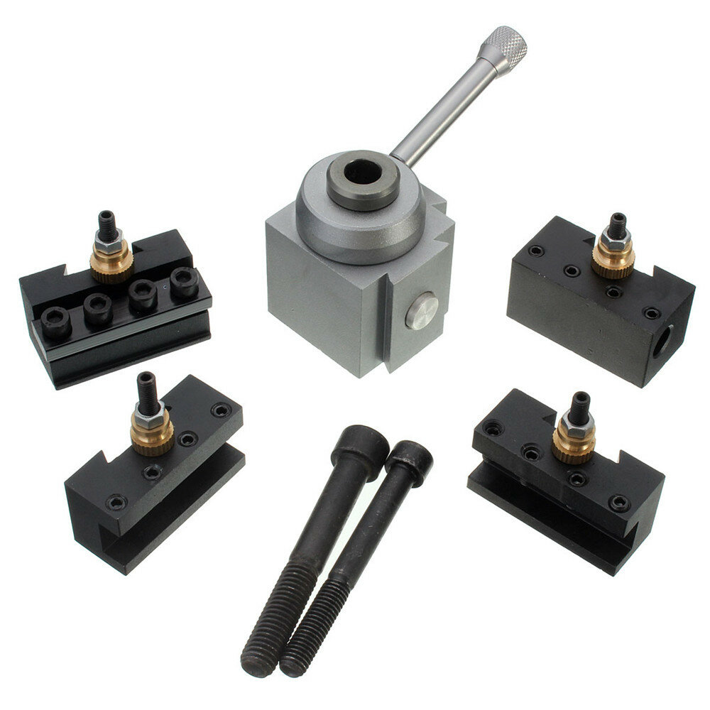 Image of Mini Quick Change Tool Post Holder Kit Set Aluminum Alloy Tool Post Lathe Tools