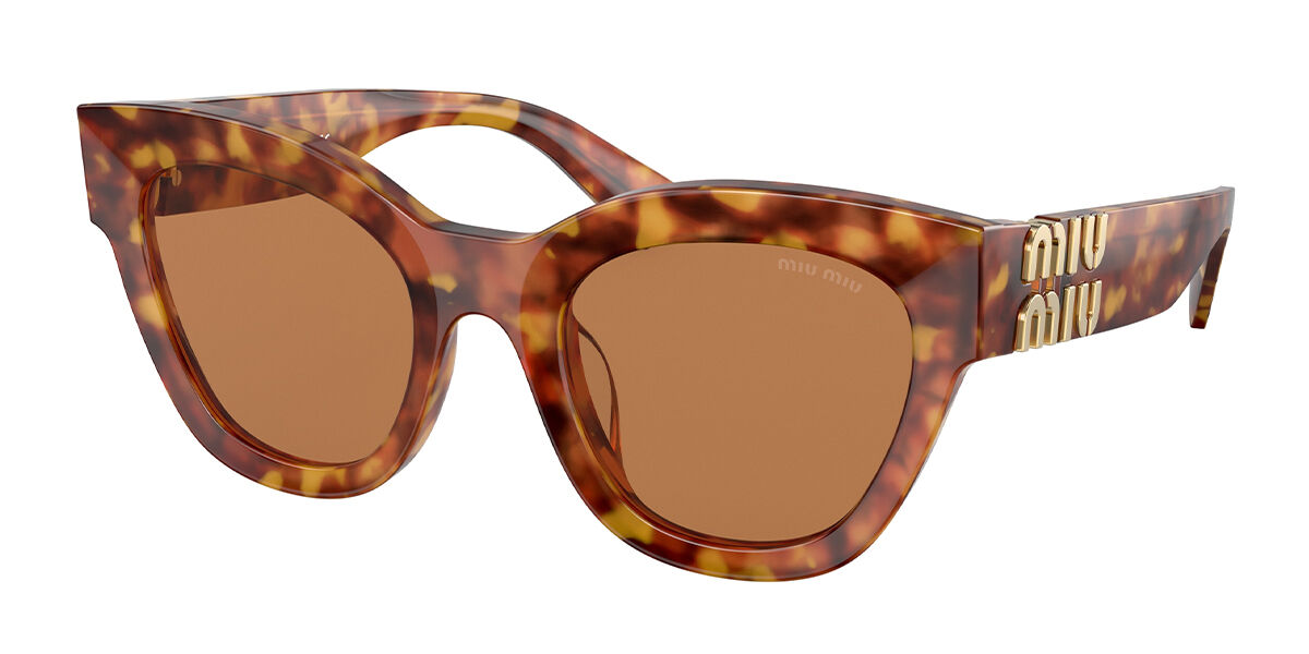 Image of Miu Miu MU01YS 4BW2Z1 Óculos de Sol Tortoiseshell Feminino BRLPT