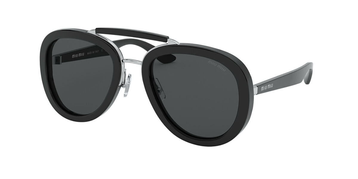 Image of Miu Miu MU05VS 1AB5S0 53 Lunettes De Soleil Femme Noires FR