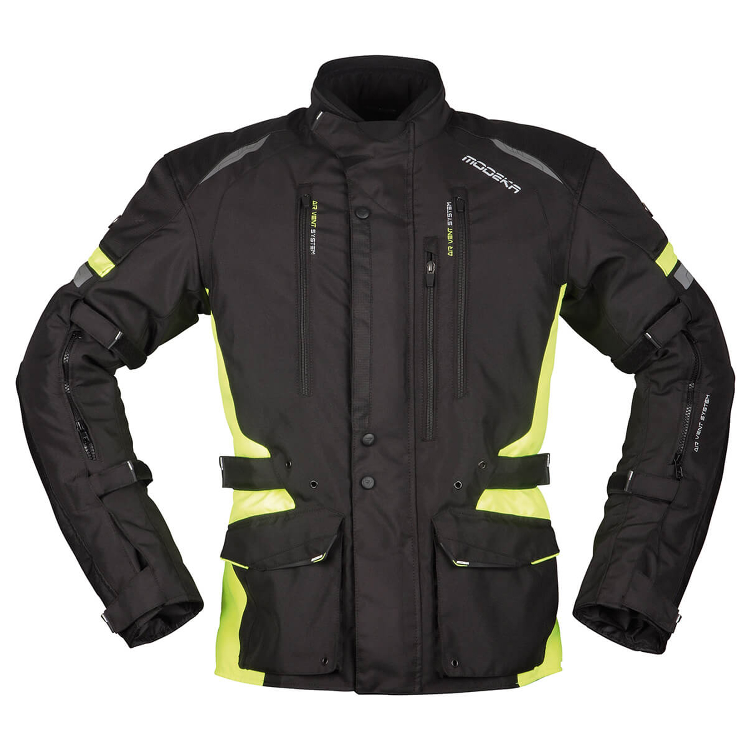 Image of Modeka Jacket Striker II Jacket Black Yellow Talla XS