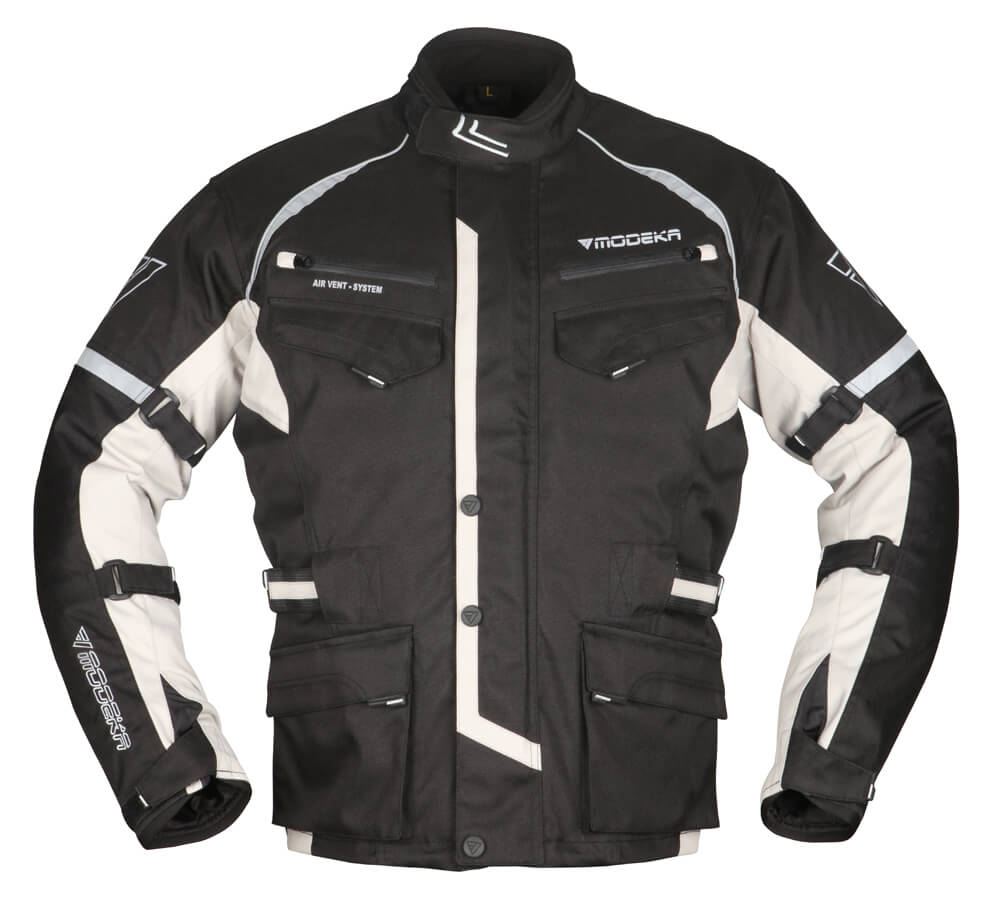 Image of Modeka Tarex Jacket Black Dark Gray Size 3XL EN
